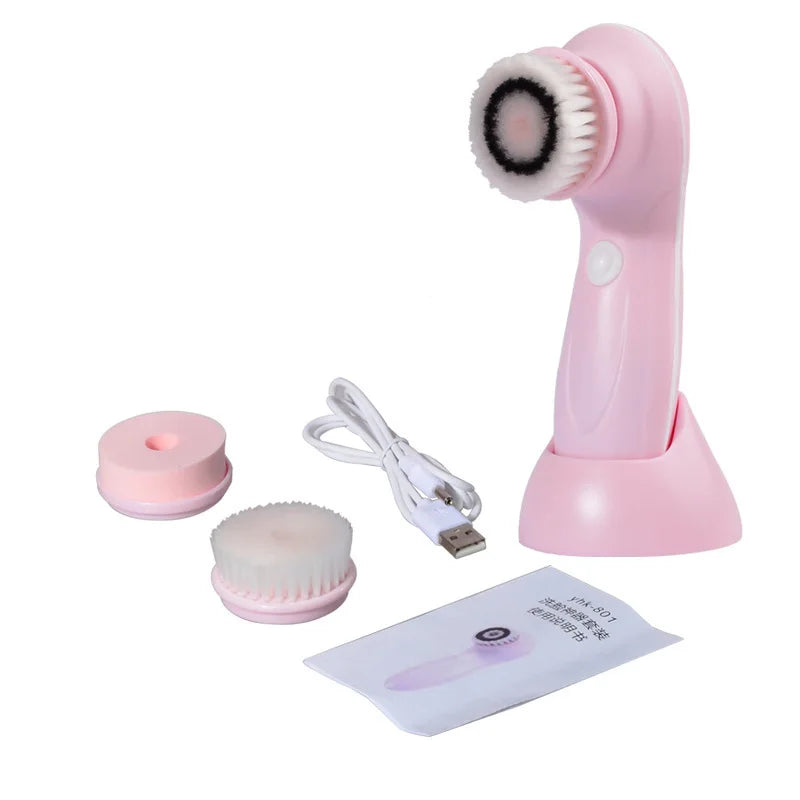 Electric Face Cleansing Brush 3-in-1