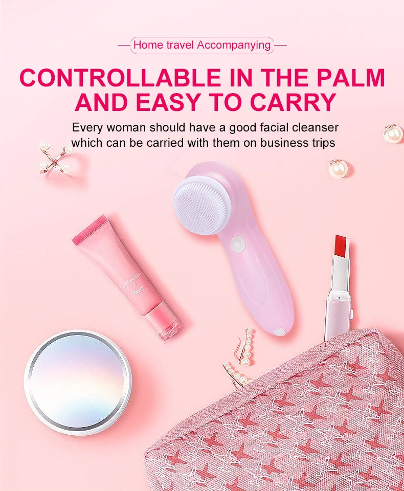 Electric Face Cleansing Brush 3-in-1