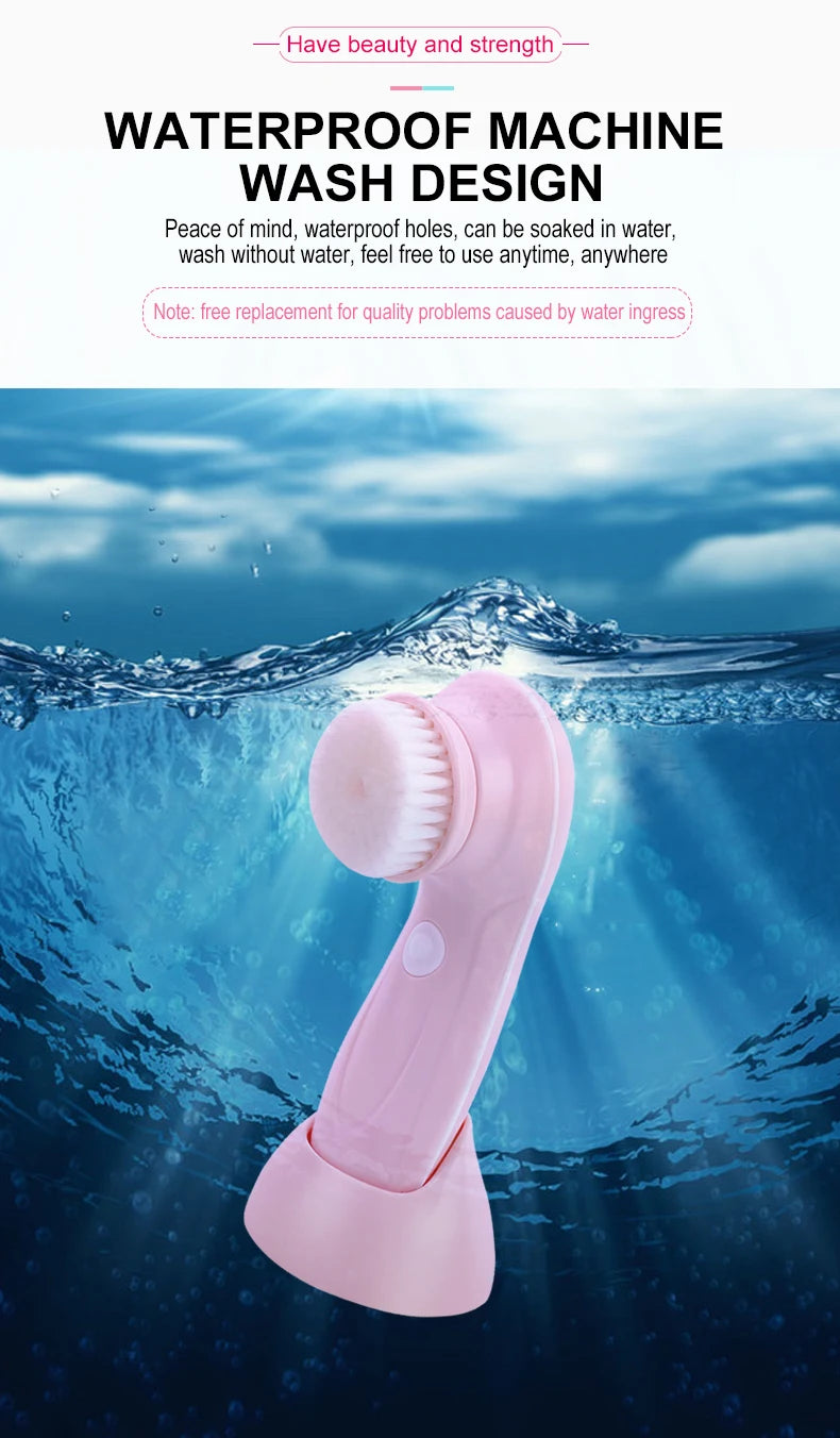 Electric Face Cleansing Brush 3-in-1