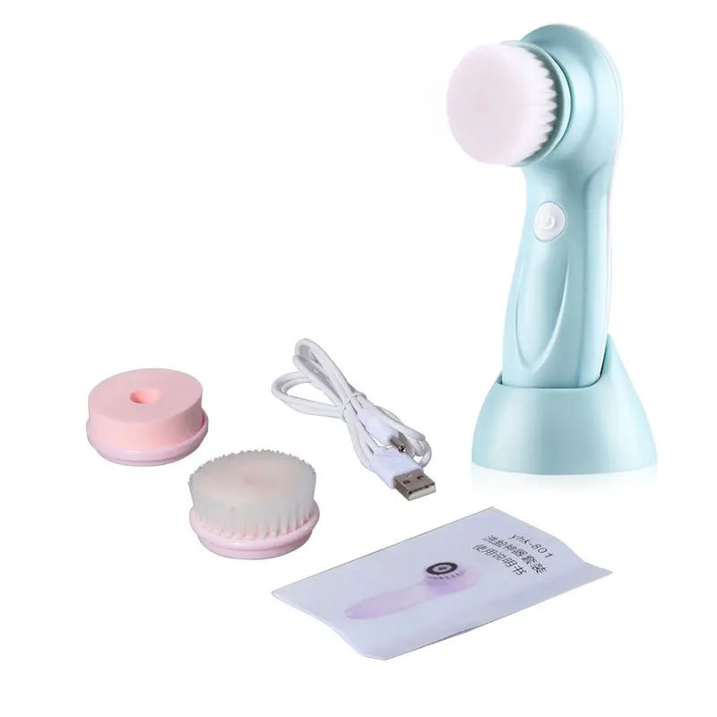 Electric Face Cleansing Brush 3-in-1